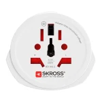Skross World To Europe 16a Type E F 4000w Travel Adapter White 1.500211C-E