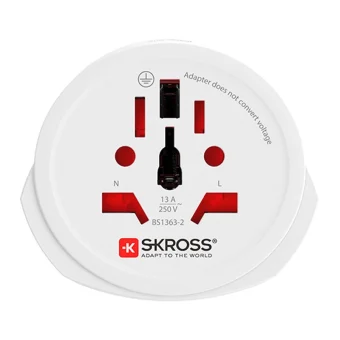 Skross World To Europe 16a Type E F 4000w Travel Adapter White 1.500211C-E