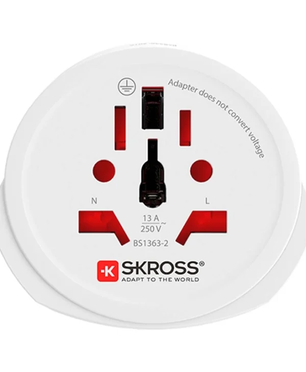Skross World To Europe 16a Type E F 4000w Travel Adapter White 1.500211C-E