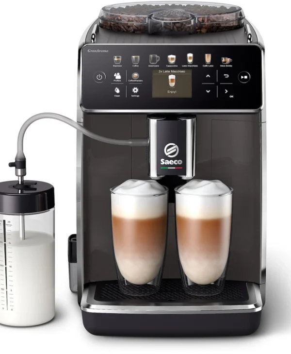 Philips Saeco GranAroma Αυτόματη Μηχανή Espresso 1500W Πίεσης 15bar για Cappuccino με Μύλο Άλεσης Μαύρη SM6580/10