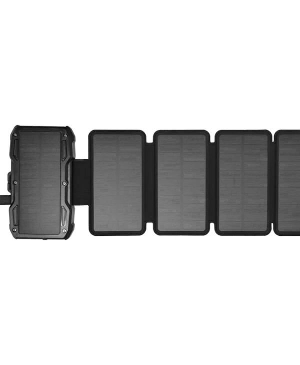 Sandberg 5-Panel Ηλιακό Power Bank 10000mAh με Θύρα USB-A και Θύρα USB-C Μαύρο 421-05