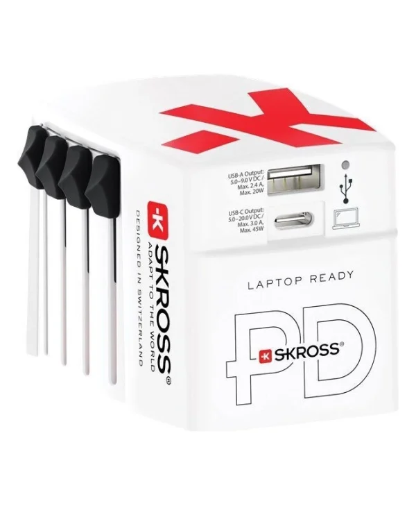 Skross Travel Adapter World Usb Charger Ac45pd 1302332