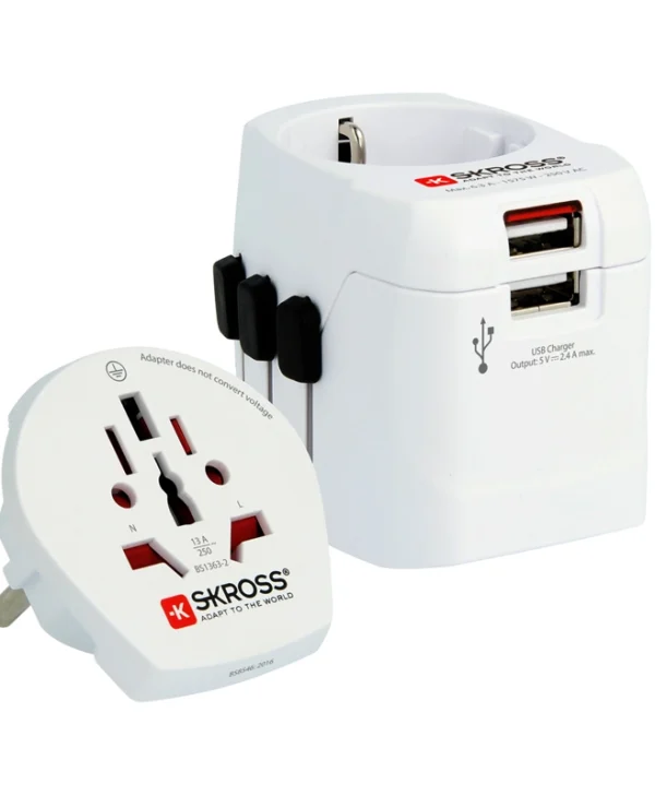 Skross 2 τμχ Αντάπτορας Πρίζας από Universal σε Universal 1.302470