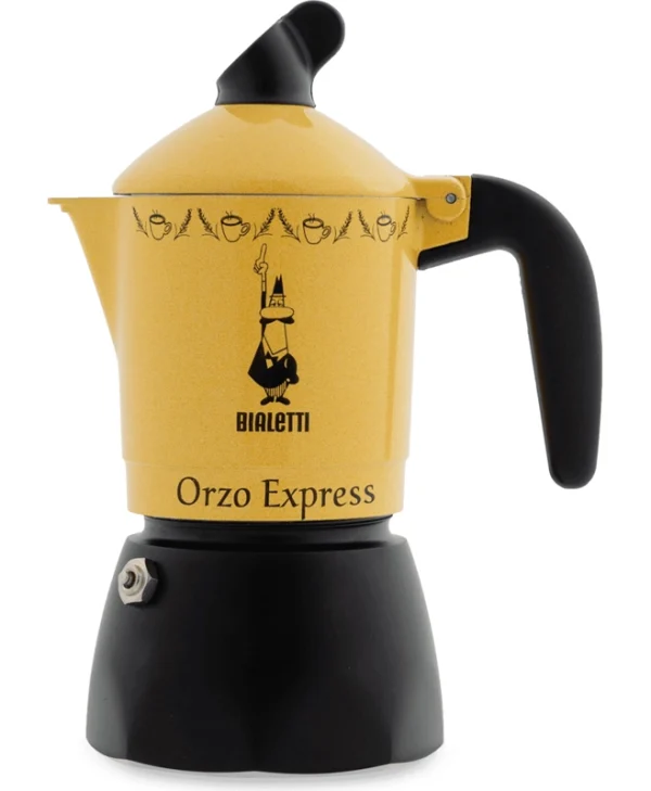 Bialetti Orzo Express Μπρίκι Espresso 2cups Κίτρινο 0002328/NP