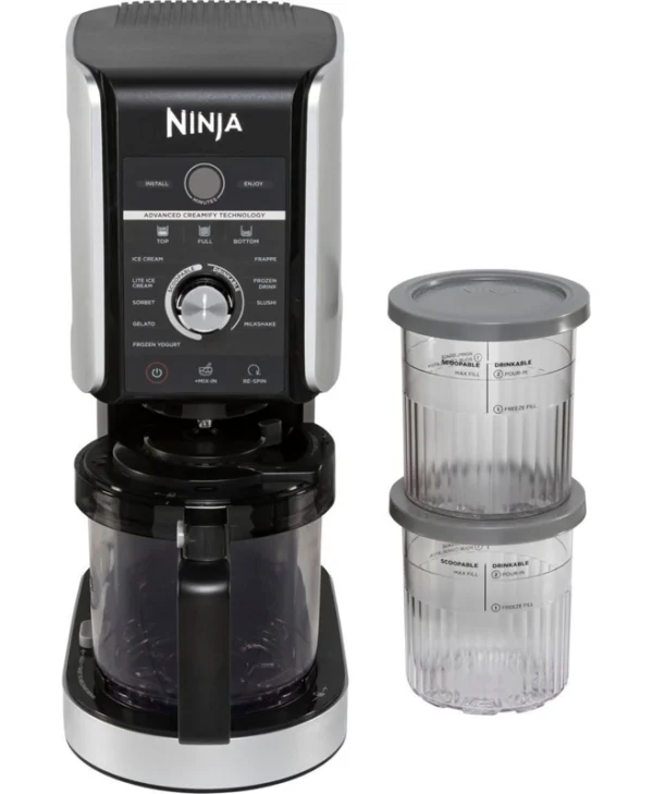 Ninja CREAMi Deluxe 10-in-1 Παγωτομηχανή 2x706ml Black / Silver NC502EU