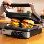 Cecotec Rock’n Grill Dual Επιτραπέζια Ηλεκτρική Ψησταριά Αυλακωτής Πλάκας 2000W με Καπάκι και Ρυθμιζόμενο Θερμοστάτη 3099 - Image 5