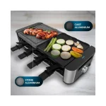Cecotec Cheese&grill 16000 Inox Mixgrill Επιτραπέζια Ηλεκτρική Ψησταριά Raclette Λείας και Αυλακωτής Πλάκας 1400W Ανοξείδωτη με Ρυθμιζόμενο Θερμοστάτη 22x20εκ. 3225 - Image 6