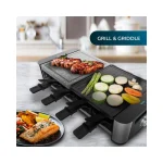 Cecotec Cheese&grill 16000 Inox Mixgrill Επιτραπέζια Ηλεκτρική Ψησταριά Raclette Λείας και Αυλακωτής Πλάκας 1400W Ανοξείδωτη με Ρυθμιζόμενο Θερμοστάτη 22x20εκ. 3225 - Image 7
