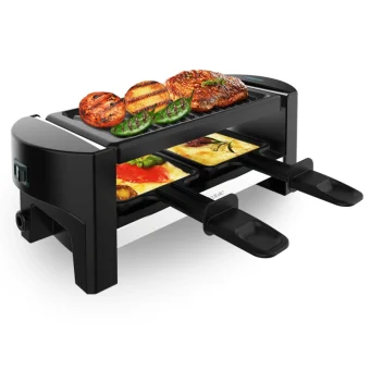 Cecotec Raclette Cheese & Grill 3200 Επιτραπέζια Ηλεκτρική Ψησταριά Raclette Αυλακωτής Πλάκας 320W Ανοξείδωτη 20x10εκ. 3264