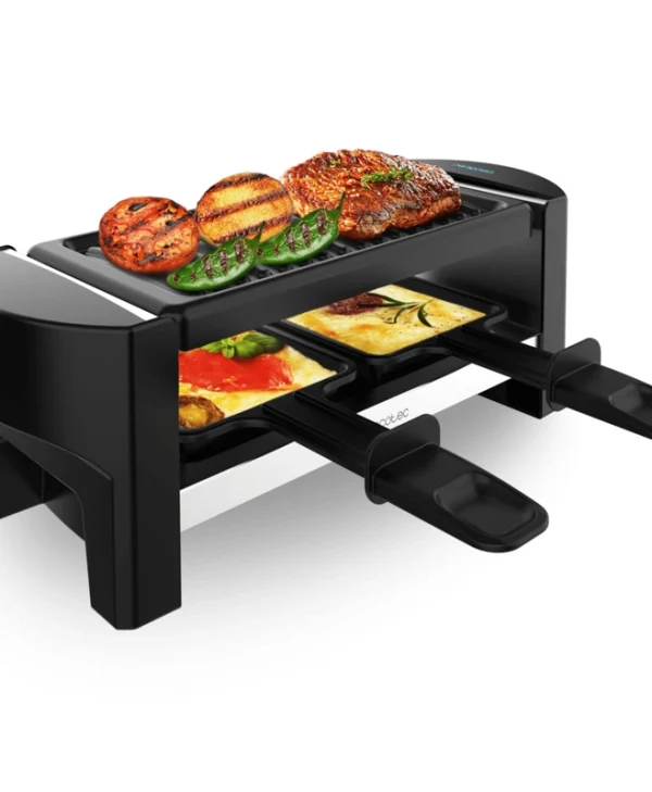 Cecotec Raclette Cheese & Grill 3200 Επιτραπέζια Ηλεκτρική Ψησταριά Raclette Αυλακωτής Πλάκας 320W Ανοξείδωτη 20x10εκ. 3264
