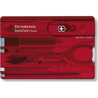 Victorinox Classic Swisscard Κάρτα Πολυεργαλείο Κόκκινη σε Θήκη V-0.71 00.T
