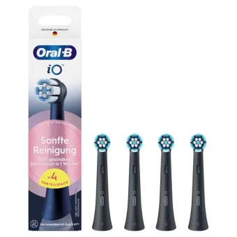 Oral-B iO Gentle Care Ανταλλακτικές Κεφαλές για Ηλεκτρική Οδοντόβουρτσα Black 4τμχ 194631