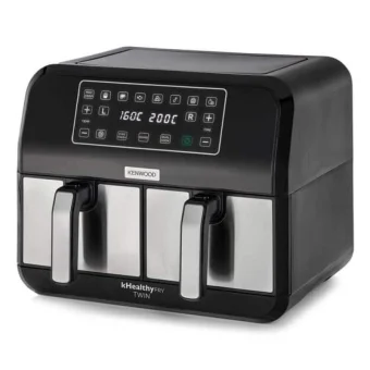 Kenwood Air Fryer με Διπλό Αποσπώμενο Κάδο 8lt Μαύρο HFM20.000MB