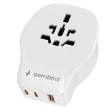 Gembird Αντάπτορας Πρίζας από Universal σε Universal TPA-1A2C20-02-W