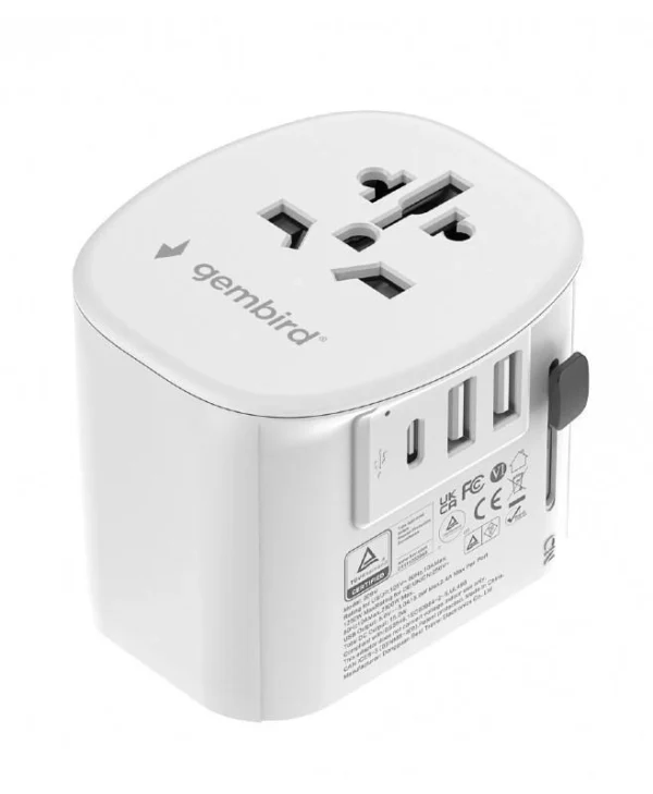 Gembird Αντάπτορας Πρίζας σε Universal TPA-EU2A1C15-01-W