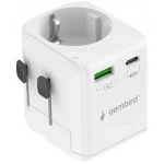Gembird Αντάπτορας Πρίζας από Universal σε Universal TPA-EU1A1C20-01-W - Image 2