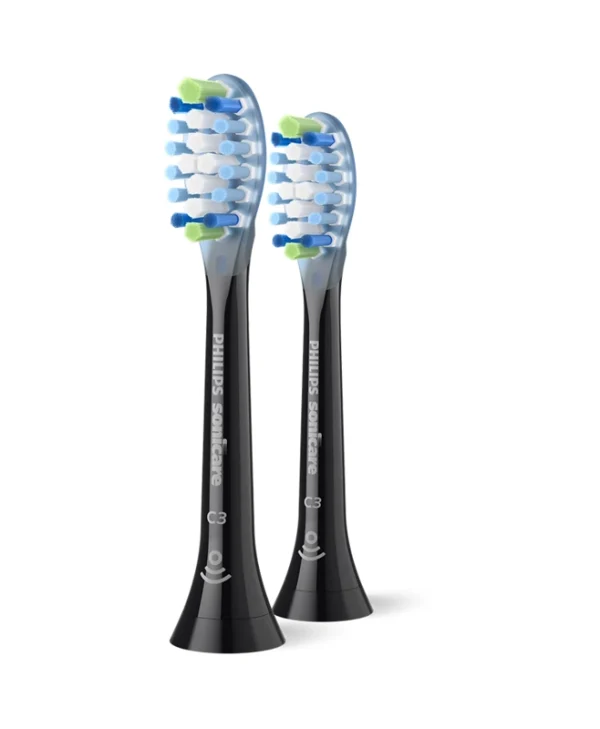 Philips Sonicare C3 Premium Plaque Defence Ανταλλακτικές Κεφαλές για Ηλεκτρική Οδοντόβουρτσα Black HX9042/88 2τμχ