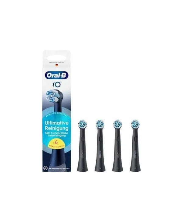 Oral-B iO Ultimate Clean Ανταλλακτικές Κεφαλές για Ηλεκτρική Οδοντόβουρτσα Black 4τμχ 8700216194969