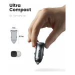 Ugreen CD130 Φορτιστής Αυτοκινήτου 24W 3A Γρήγορης Φόρτισης με Θύρες: 1xUSB 1xType-C Γκρι Χρώμα 30780 - Image 3