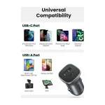Ugreen CD130 Φορτιστής Αυτοκινήτου 24W 3A Γρήγορης Φόρτισης με Θύρες: 1xUSB 1xType-C Γκρι Χρώμα 30780 - Image 5