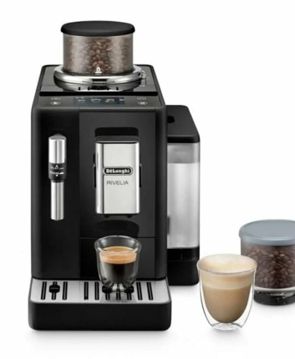 De'Longhi Rivelia Onyx Αυτόματη Μηχανή Espresso 1450W Πίεσης 19bar με Μύλο Άλεσης Μαύρη EXAM440.35.B