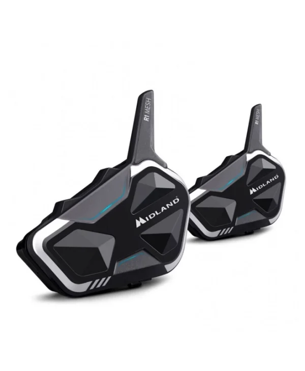 Midland R1 Mesh Twin Διπλή Ενδοεπικοινωνία για Κράνος Μηχανής με Bluetooth R1 MESH TWIN