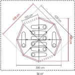 Coleman Octagon BlackOut Χειμερινή Σκηνή Camping Χακί με Διπλό Πανί για 8 Άτομα 396x386x208εκ. 2000035195 - Image 9