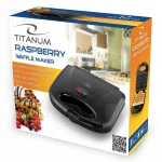 Esperanza Raspberry Βαφλιέρα για Τετράγωνες Βάφλες 2 Θέσεων 750W TKT003 - Image 4