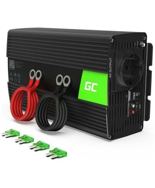 Μετατροπέας Τάσης Αυτοκινήτου Green Cell Inv08 12v 230v 1000w/2000w Τροποποιημένο Ημιτονοειδές Κύμα INV08