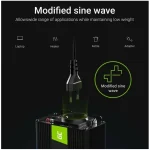 Μετατροπέας Τάσης Αυτοκινήτου Green Cell Inv08 12v 230v 1000w/2000w Τροποποιημένο Ημιτονοειδές Κύμα INV08 - Image 7
