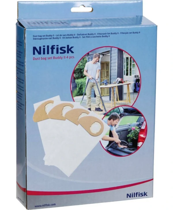 Nilfisk Σακούλες Σκούπας 4τμχ Συμβατή με Σκούπα Nilfisk 81943048