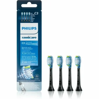 Philips Sonicare C3 Premium Plaque Defence Ανταλλακτικές Κεφαλές για Ηλεκτρική Οδοντόβουρτσα Standard Black HX9044/33 4τμχ