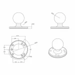 RAM Mount Μπίλια για Βάση Κινητού Μοτοσυκλέτας RAM-202U - Image 5