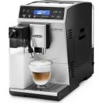 De'Longhi Autentica Αυτόματη Μηχανή Espresso 1450W Πίεσης 15bar για Cappuccino με Μύλο Άλεσης Ασημί 0132215220