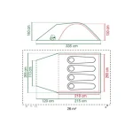 Coleman Darwin 4 Plus Σκηνή Camping Igloo Πράσινη 4 Εποχών για 4 Άτομα 340x280x140εκ. 2176905 - Image 7