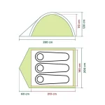 Coleman Darwin 3 Σκηνή Camping Igloo Γκρι 4 Εποχών για 3 Άτομα 210x110x180εκ. 2176901 - Image 11
