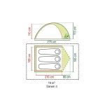 Coleman Darwin 3 Σκηνή Camping Igloo Γκρι 4 Εποχών για 3 Άτομα 210x110x180εκ. 2176901 - Image 12