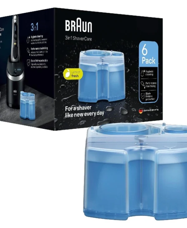Braun 3-in-1 Ccr 6 Shavercare Cleaning Cartridges Pack 6 226356