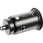 Techly Φορτιστής Αυτοκινήτου 38W 3A Γρήγορης Φόρτισης με Θύρες: 1xUSB 1xType-C Μαύρος IUSB2-CAR5-AC38W - Image 4