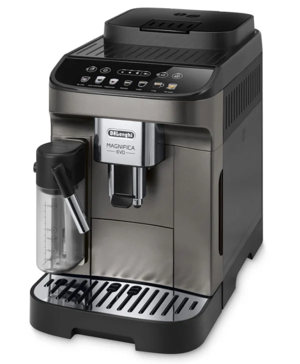 De'Longhi Magnifica Evo Αυτόματη Μηχανή Espresso 1450W Πίεσης 15bar για Cappuccino με Μύλο Άλεσης Ασημί ECAM 290.81.TB