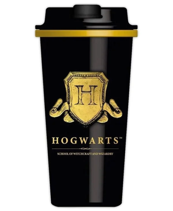 Blue Sky Studios Harry Potter Hogwarts Shield Ποτήρι Θερμός Ανοξείδωτο 400ml Μαύρο με Επιστόμιο 5056563711155