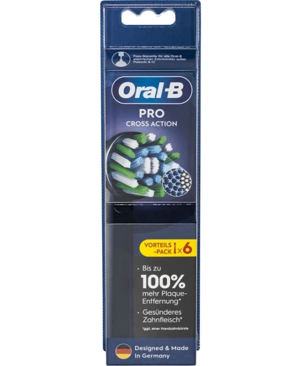 Oral-B Pro CrossAction Ανταλλακτικές Κεφαλές για Ηλεκτρική Οδοντόβουρτσα Black 860229 6τμχ