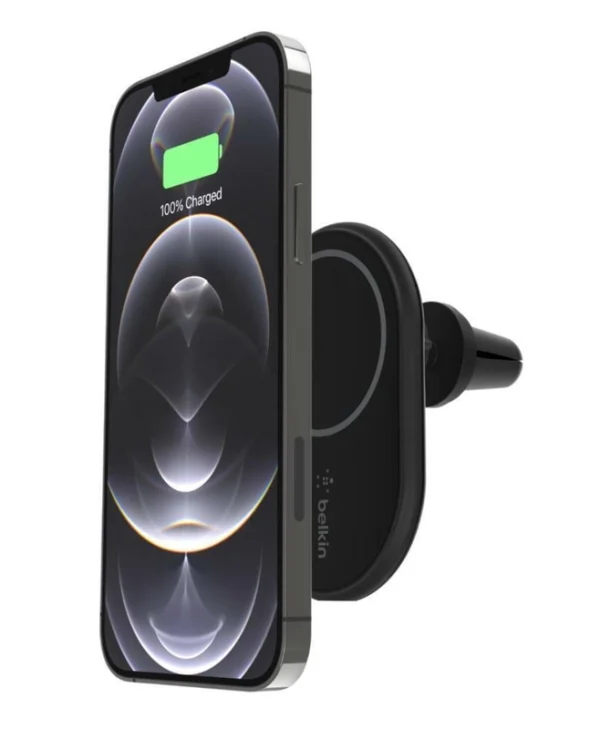 Belkin Βάση Κινητού Αυτοκινήτου με Μαγνήτη και Ασύρματη Φόρτιση Χωρίς Αντάπτορα Φόρτισης WIC004BTBK-NC