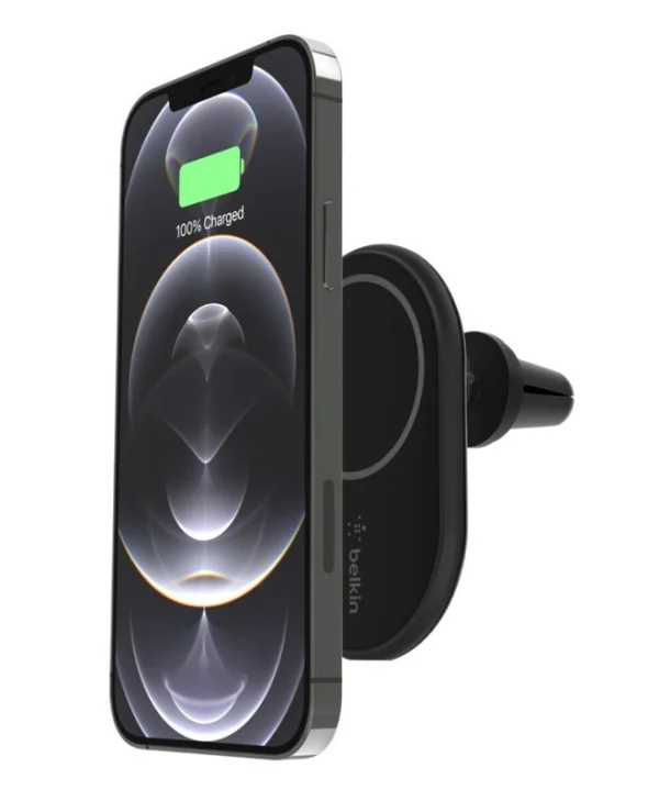 Belkin Βάση Κινητού Αυτοκινήτου Mount με Μαγνήτη και Ασύρματη Φόρτιση Με Αντάπτορα Φόρτισης WIC004BTBK