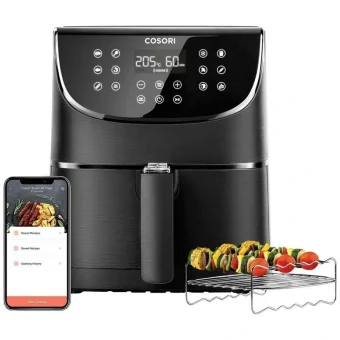Cosori Smart Chef Edition Air Fryer με Wi-Fi 5.5lt Μαύρο CS158-RXB