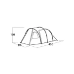 Easy Camp Hidra 5 Σκηνή Camping Τούνελ Πράσινη 4 Εποχών για 5 Άτομα 450x315x180εκ. 120491 - Image 5