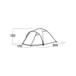 Easy Camp Σκηνή Camping Τούνελ Πράσινη 3 Εποχών για 3 Άτομα 120477 - Image 2