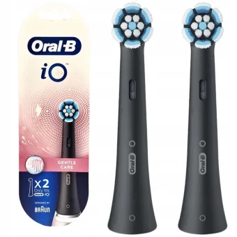 Oral-B iO Gentle Care Ανταλλακτικές Κεφαλές για Ηλεκτρική Οδοντόβουρτσα Black 2τμχ 8700216373838