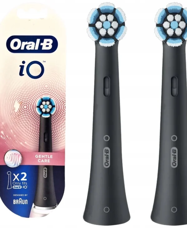 Oral-B iO Gentle Care Ανταλλακτικές Κεφαλές για Ηλεκτρική Οδοντόβουρτσα Black 2τμχ 8700216373838