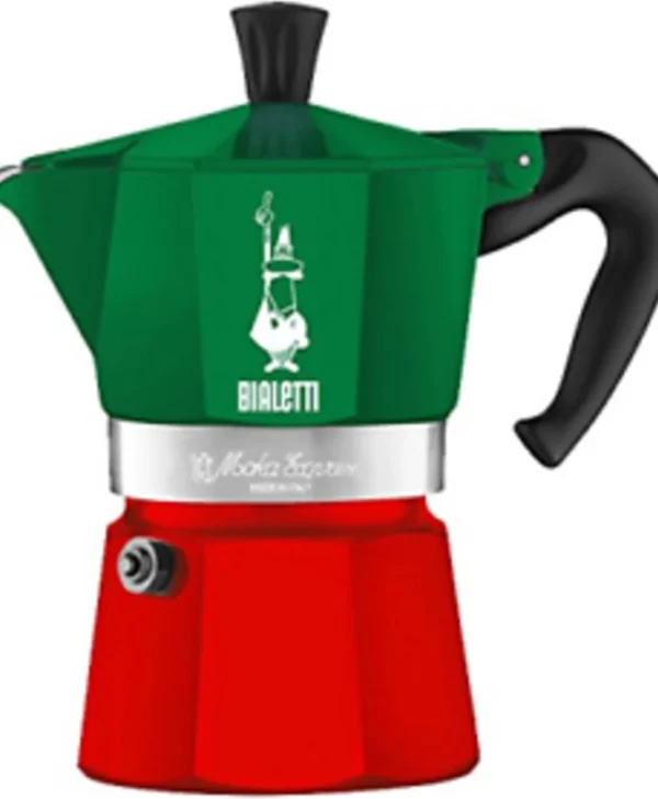 Bialetti Moka Express Tricolore Μπρίκι Espresso 3cups Πράσινο 0005322